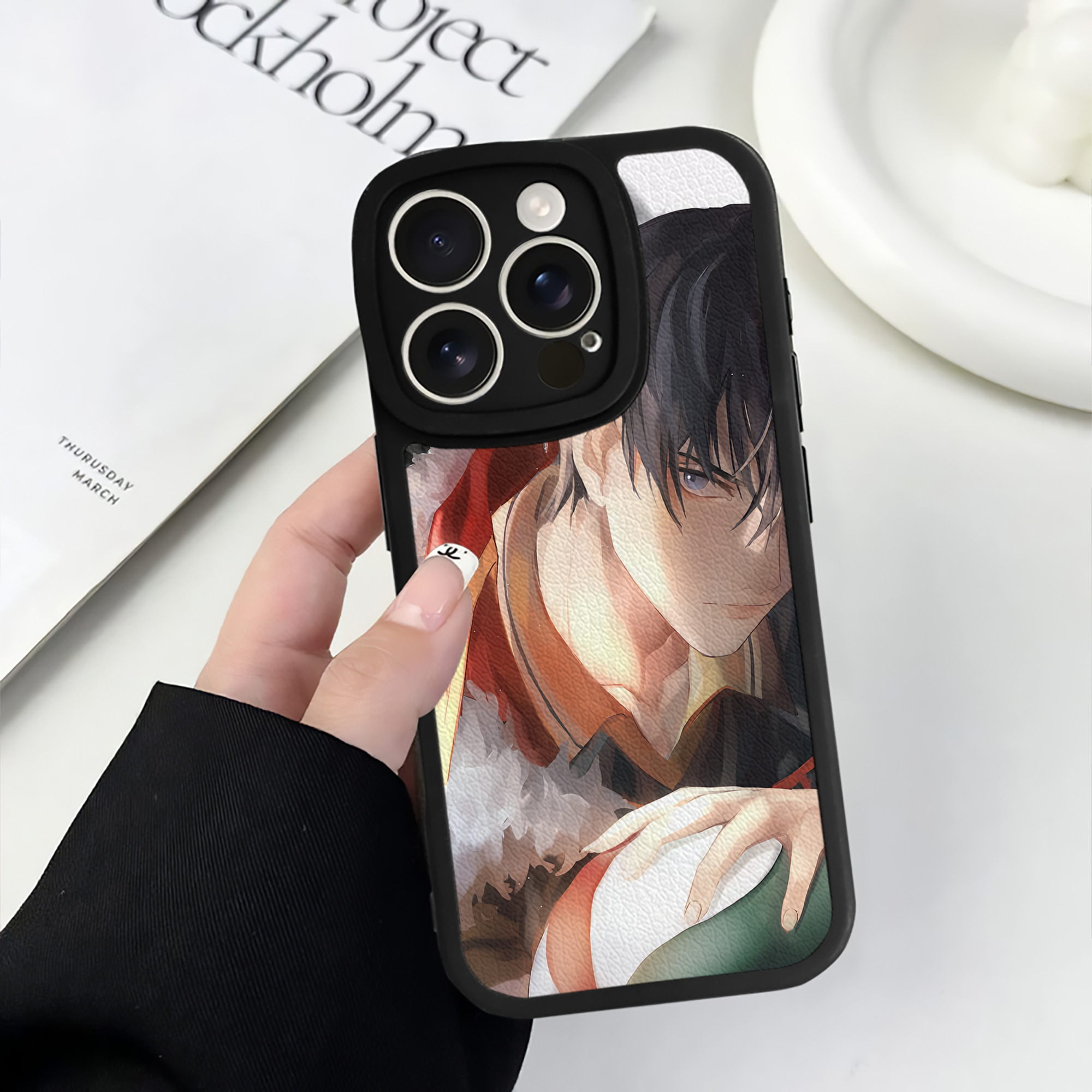 （画像用） ハイキュー!! Haikyu!! 【iPhone 16シリーズ対応】シリコンスマホケース（レザー調） 材質：シリコン
